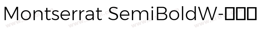 Montserrat SemiBoldW字体转换